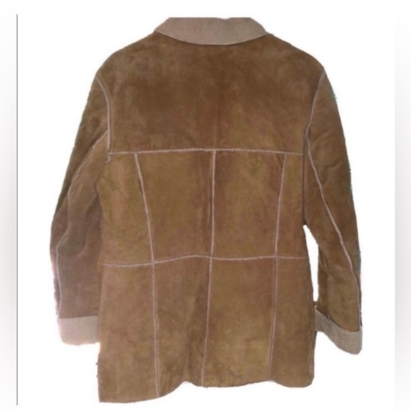 Vintage Winlit Warm Leather Sherpa Coat Size Medium - Picture 2 of 7
